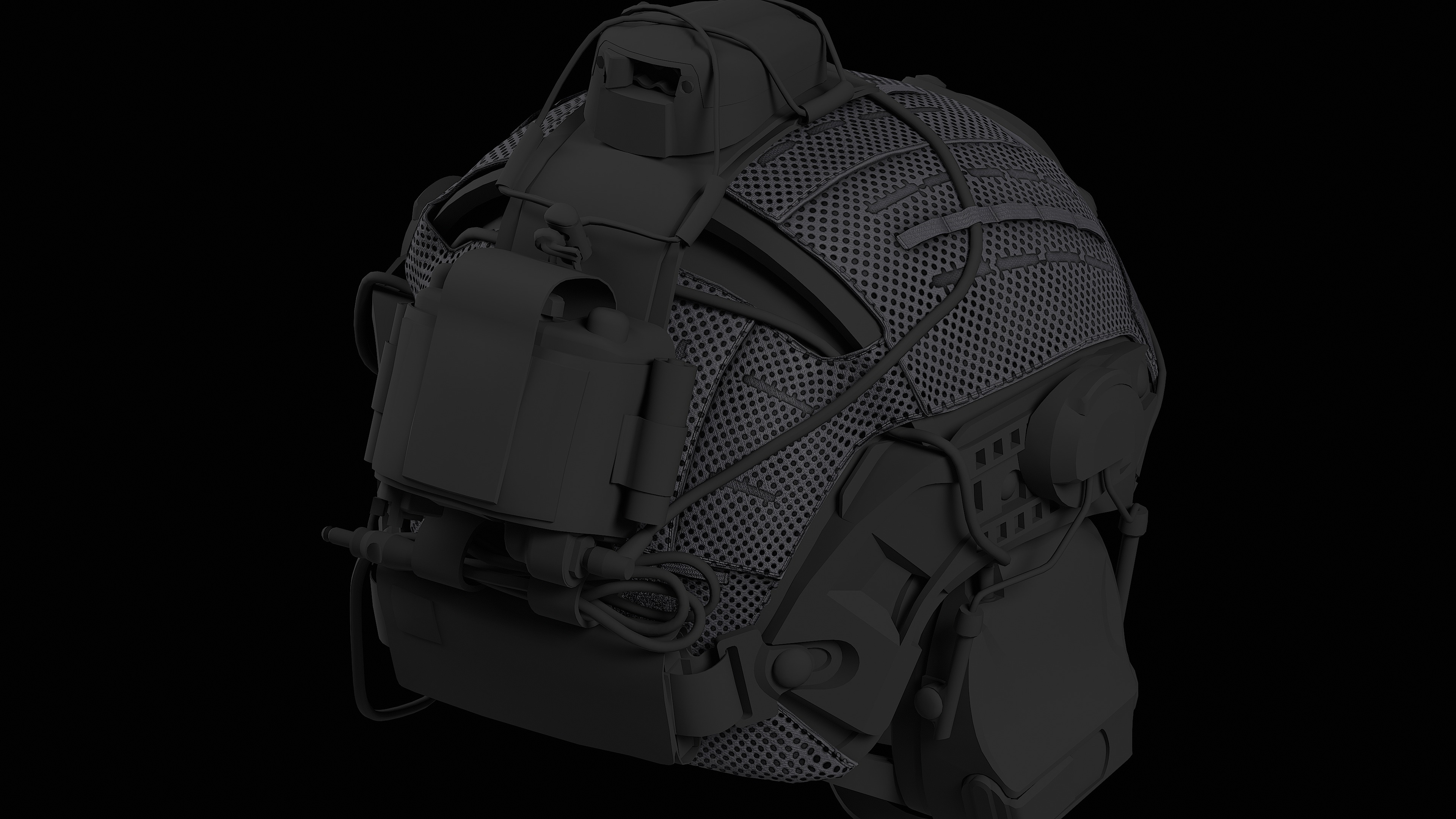 Crye Precision AirFrame Cover Cutout Low-poly 3D model_3