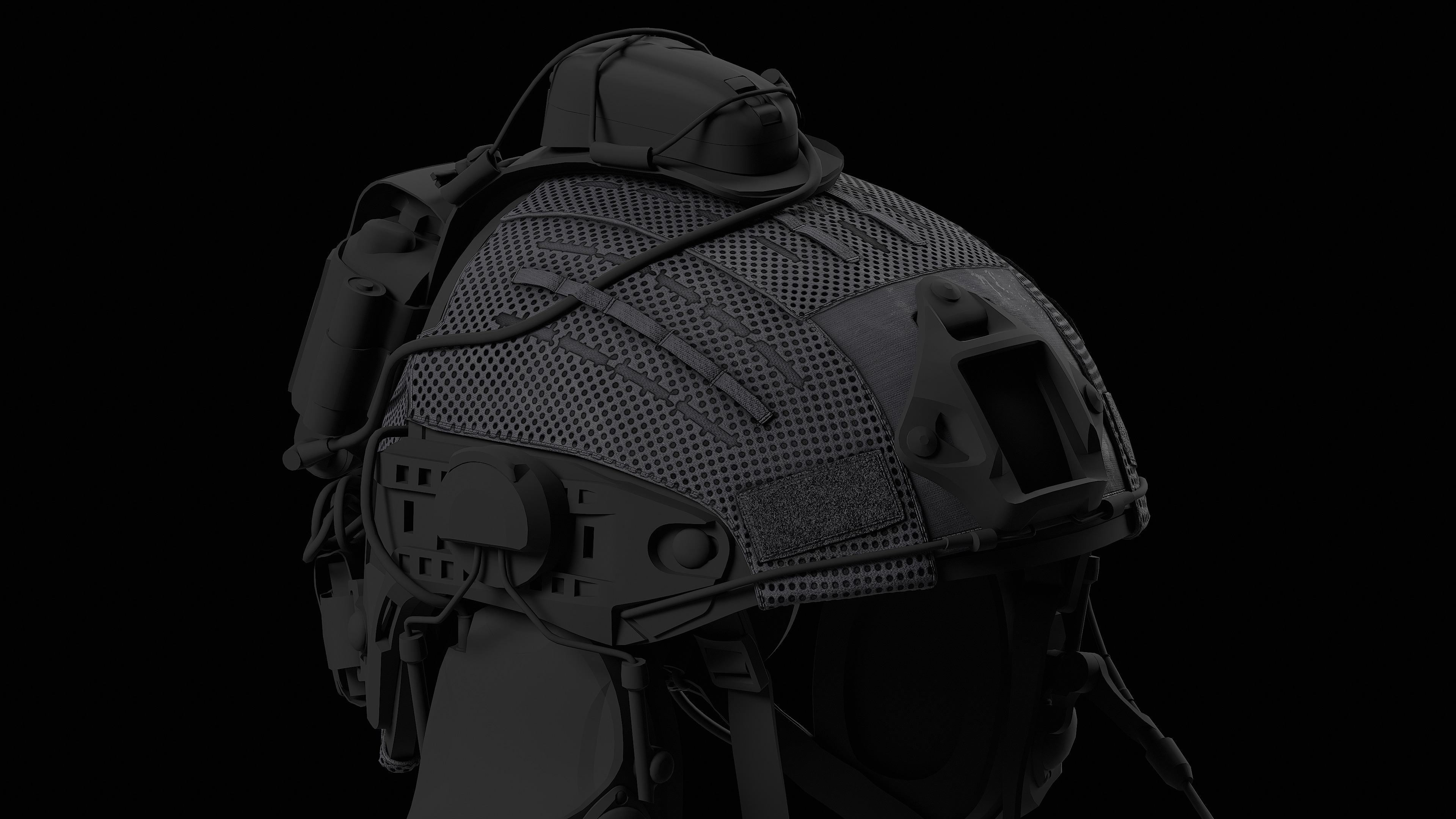 Crye Precision AirFrame Cover Cutout Low-poly 3D model_4