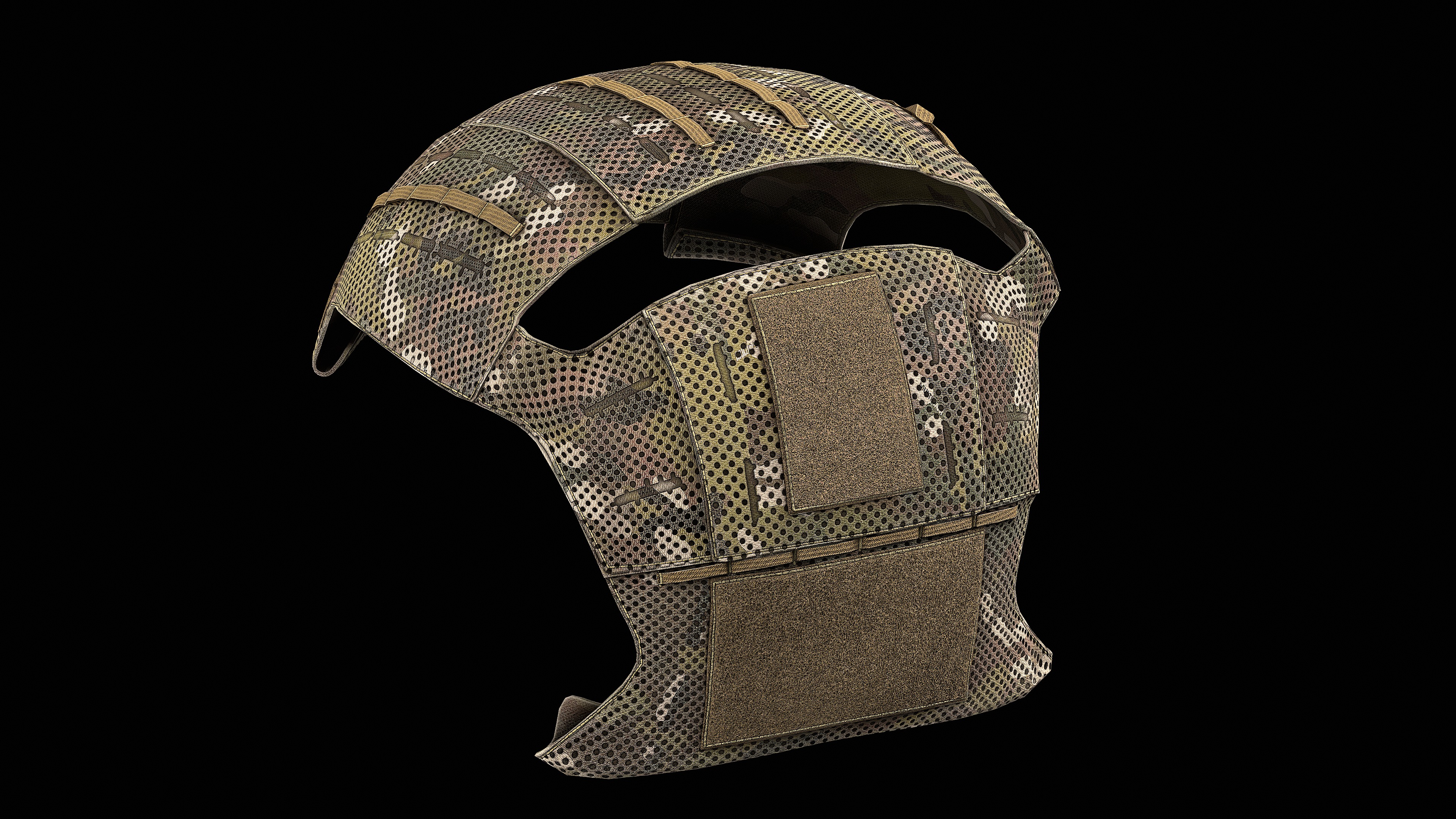 Crye Precision AirFrame Cover Cutout Low-poly 3D model_7