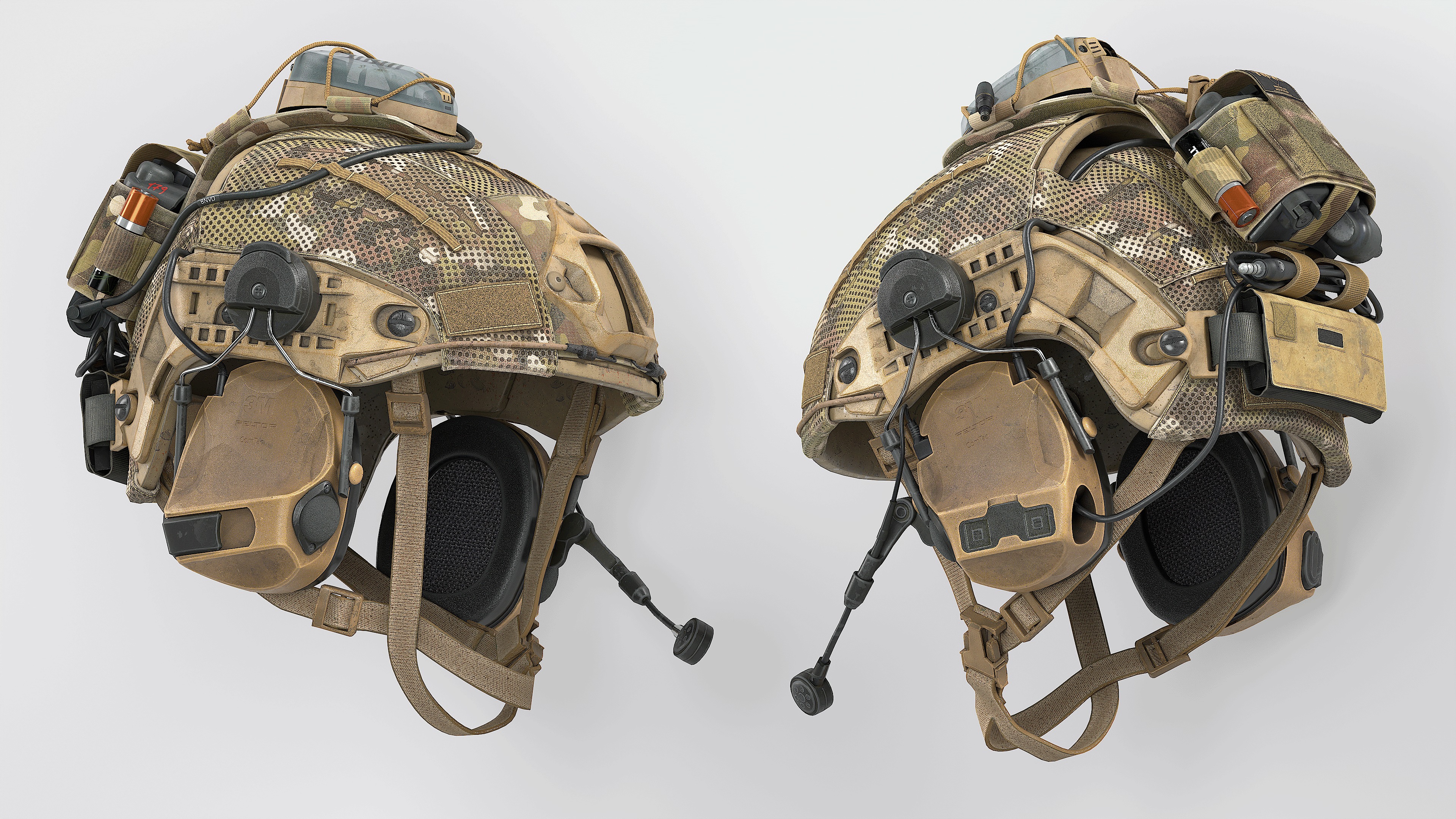 3M PELTOR ComTac VII Headset Low-poly 3D model_16