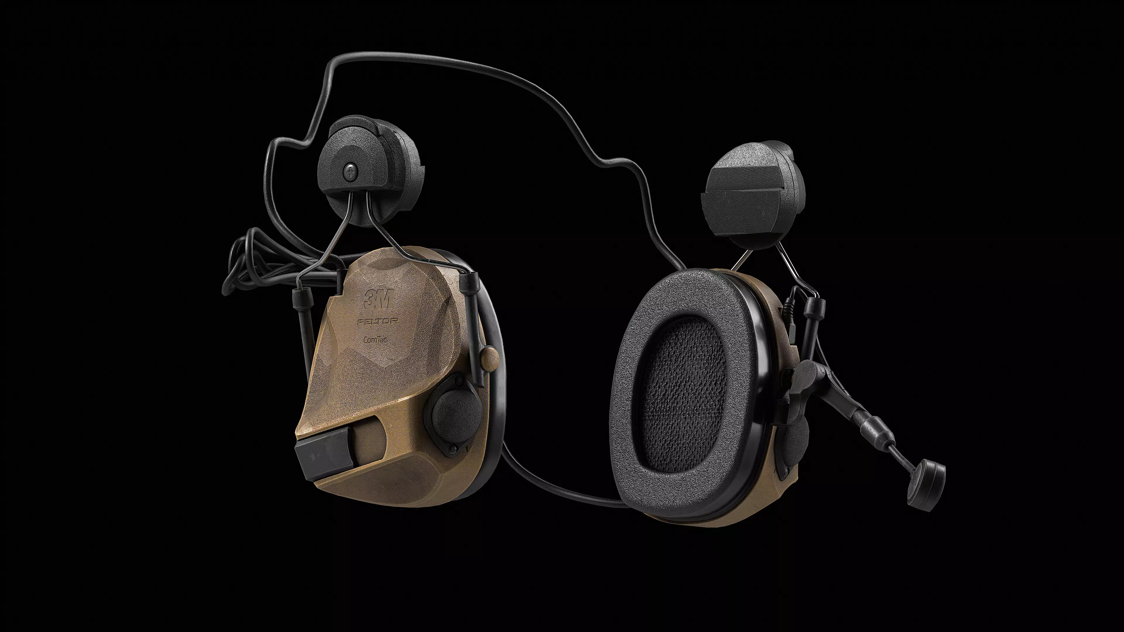3M PELTOR ComTac VII Headset Low-poly 3D model_0