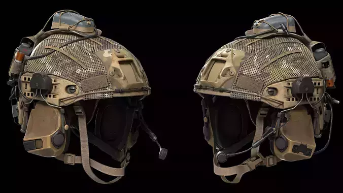 Crye Precision AirFrame Ballistic Helmet Low-poly 3D model