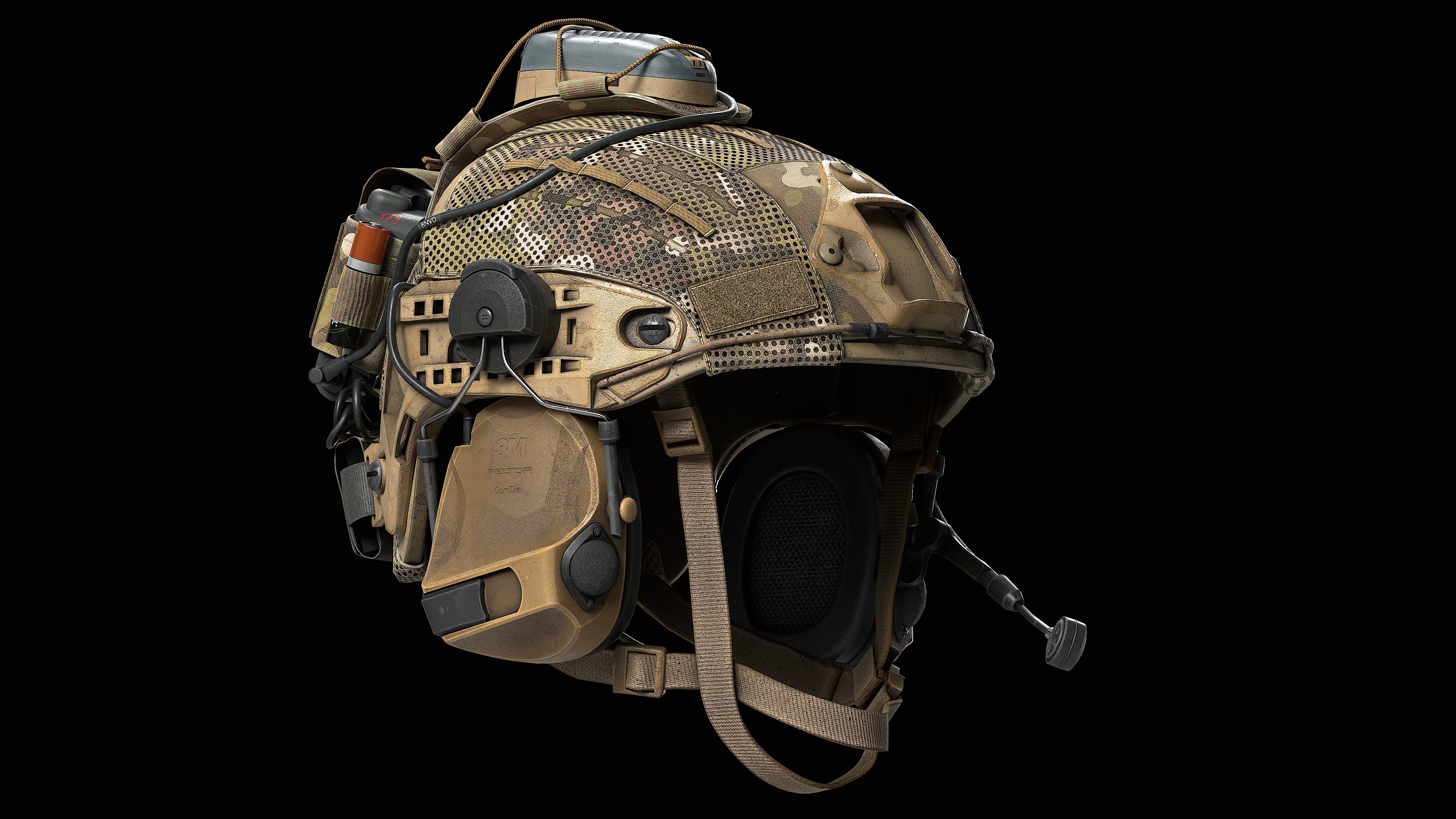Crye Precision AirFrame Ballistic Helmet Low-poly 3D model_4