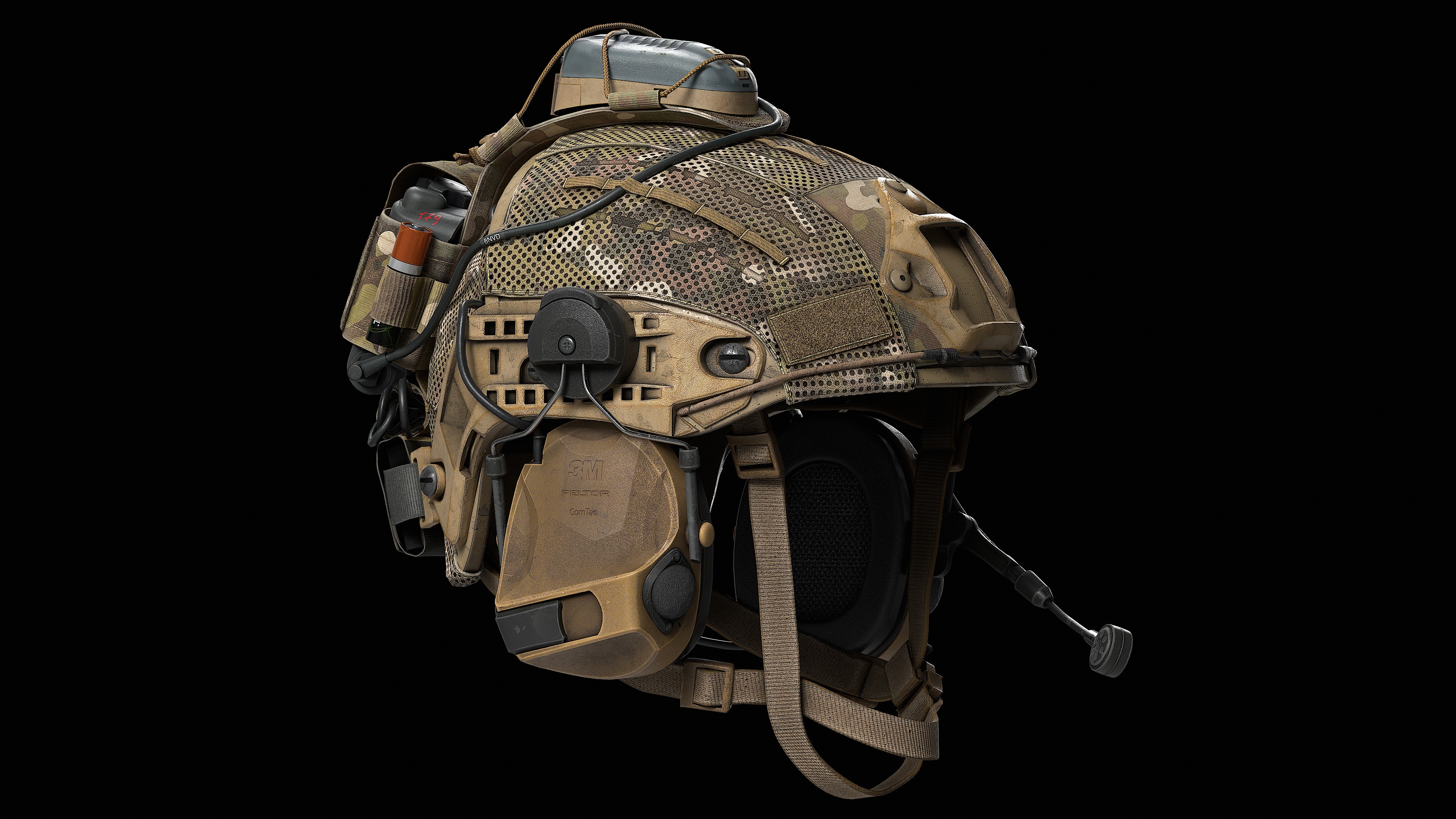 Crye Precision AirFrame Ballistic Helmet Low-poly 3D model_13