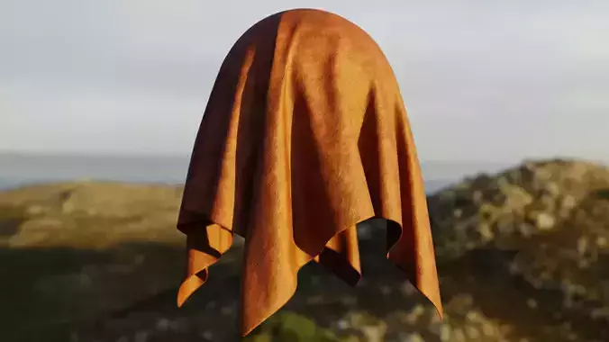 Procedural Orange Tan Leather PBR Material Shader