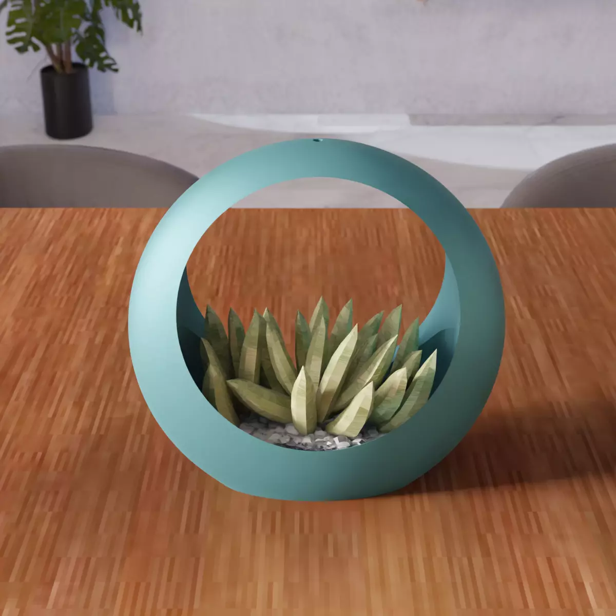 Cylinder Planter Pot - 364 3D print model_5