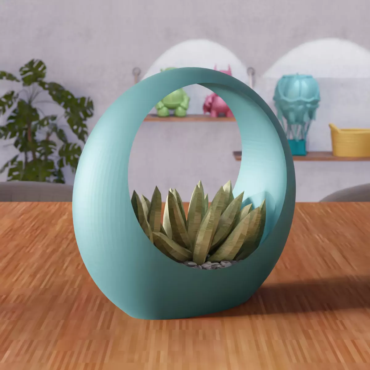 Cylinder Planter Pot - 364 3D print model_3