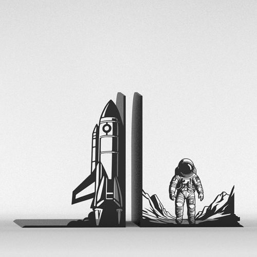 Astronaut Bookends 3D print model