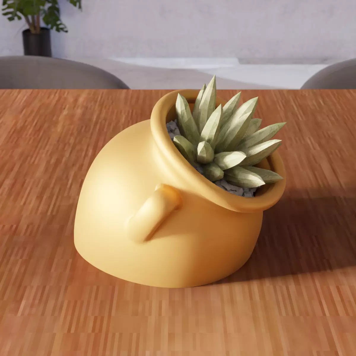 Modern Pitcher Planter Pot - 363 3D print model_3