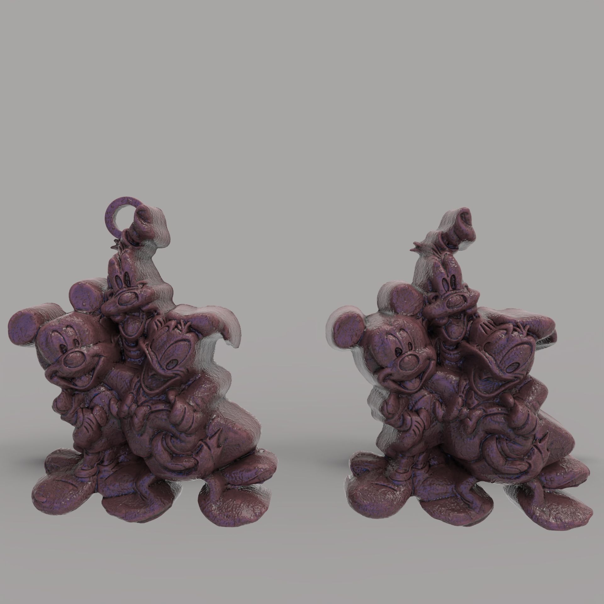 micky with friends  3D print model_1