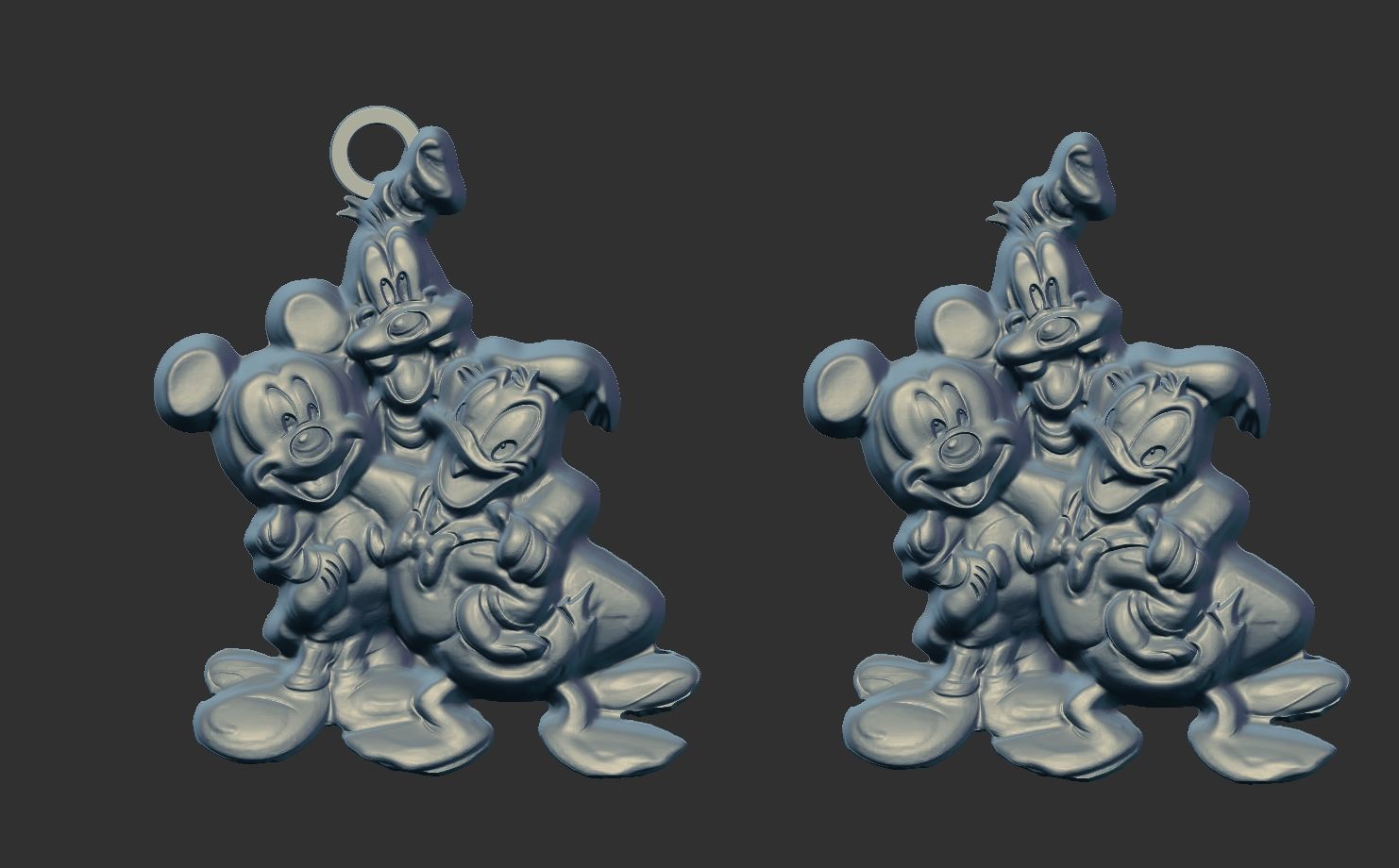 micky with friends  3D print model_3