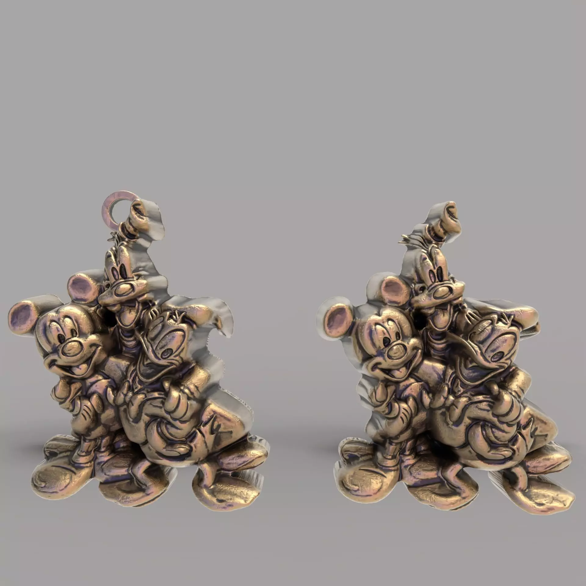 micky with friends  3D print model_0