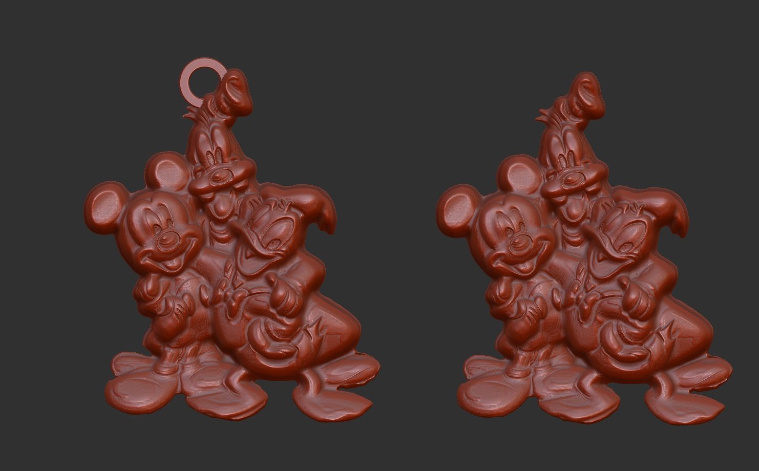 micky with friends  3D print model_6