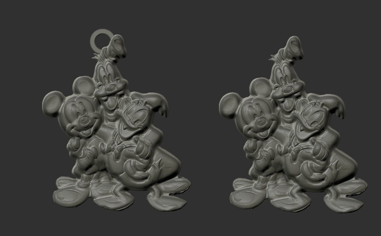 micky with friends  3D print model_4