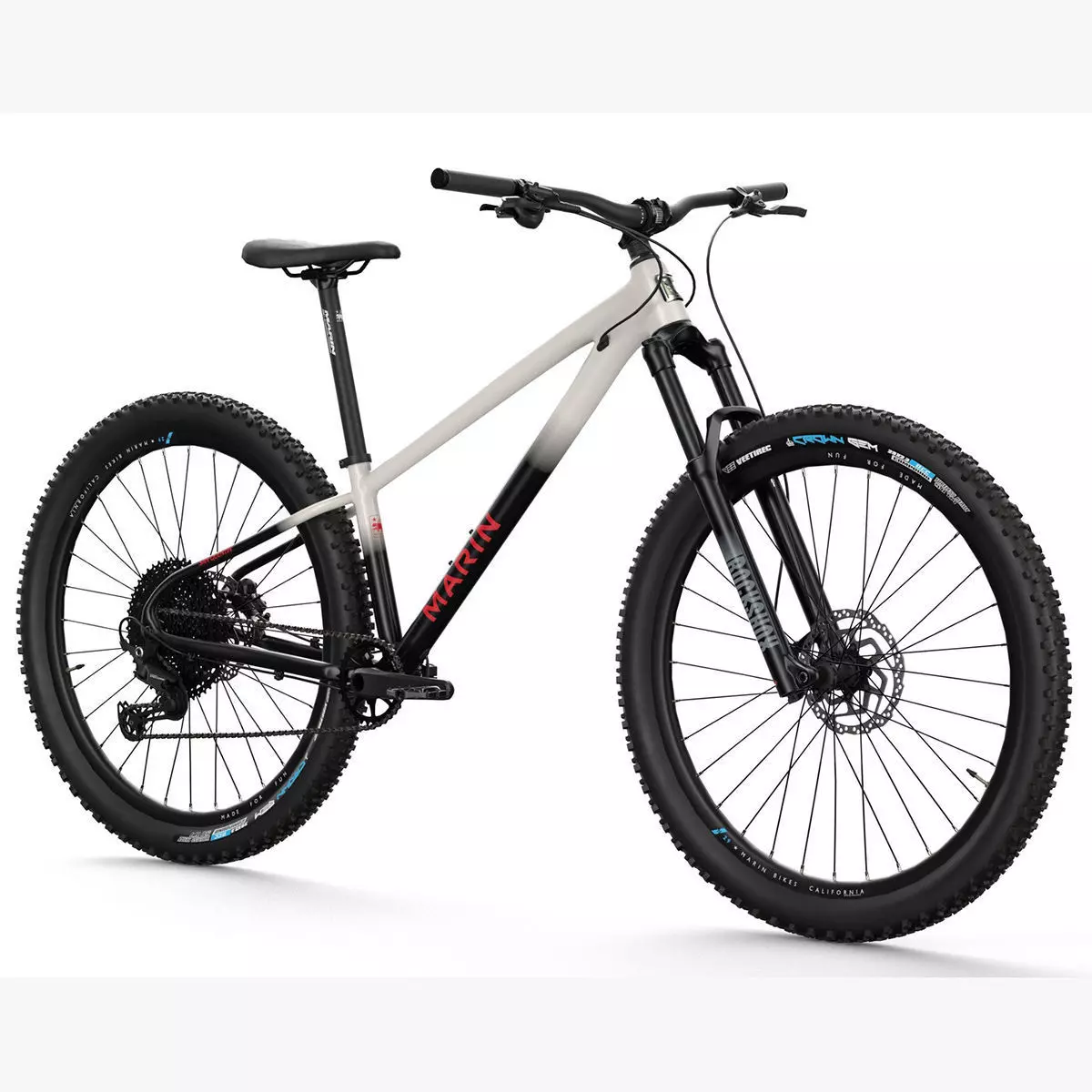 MTB hardtail in white black  Low-poly 3D model_0