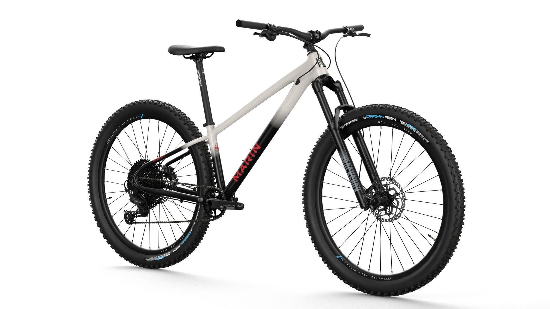MTB hardtail in white black  Low-poly 3D model_3