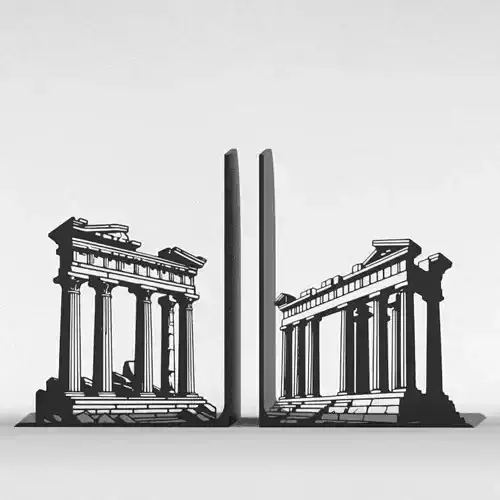 Ancient Ruins Bookends 3D print model