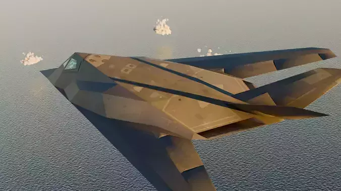 F117 Fully Rigged Game Ready