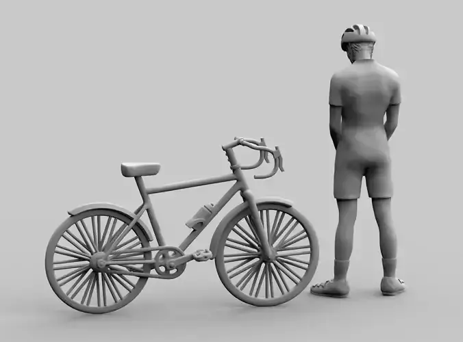 cyclist 3D print model