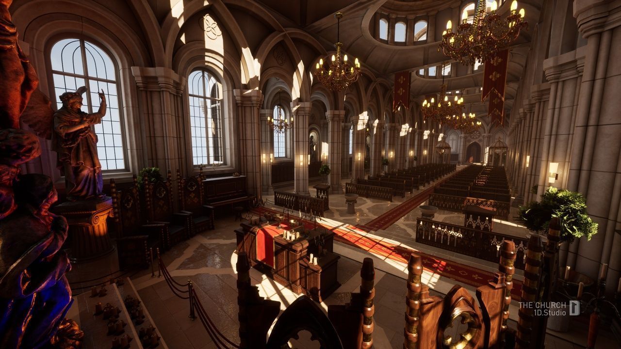 The Church - Unreal Engine Project Low-poly 3D model_23