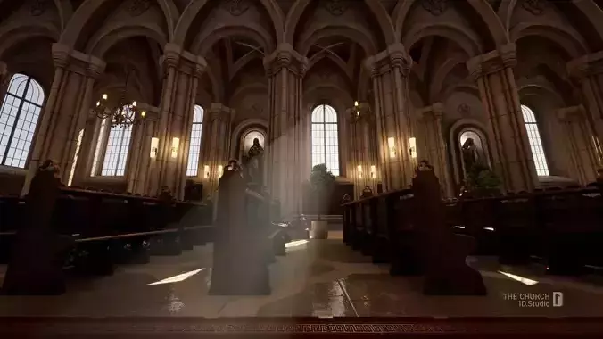 The Church - Unreal Engine Project Low-poly 3D model The Church - Unreal Engine Project Low-poly 3D model