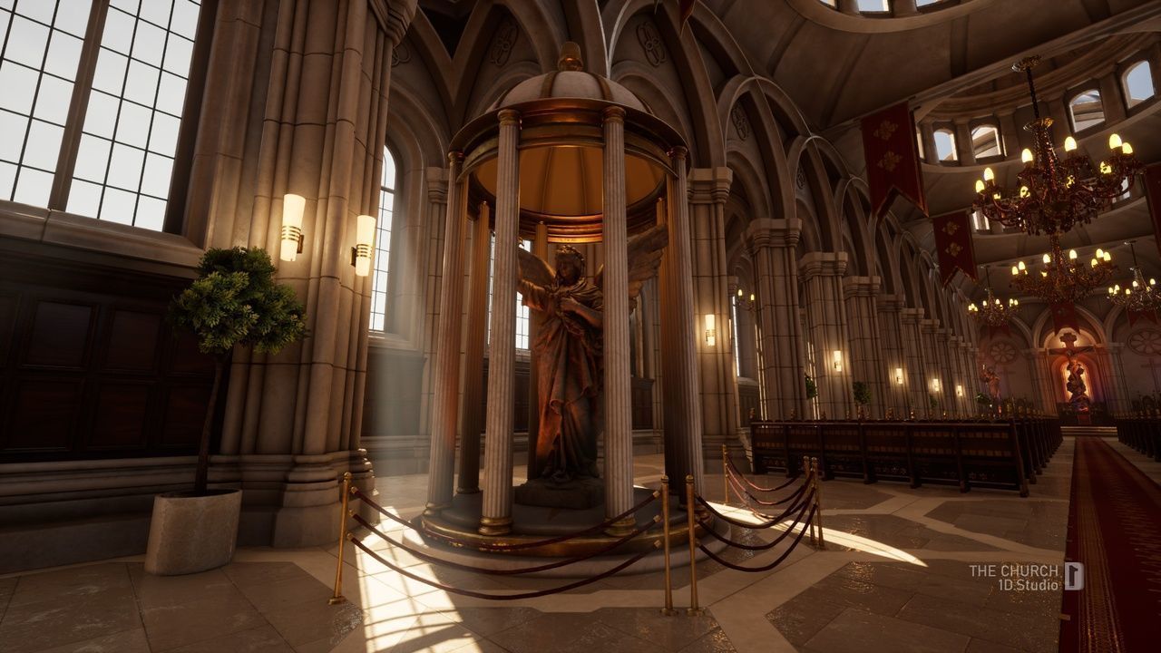 The Church - Unreal Engine Project Low-poly 3D model_21