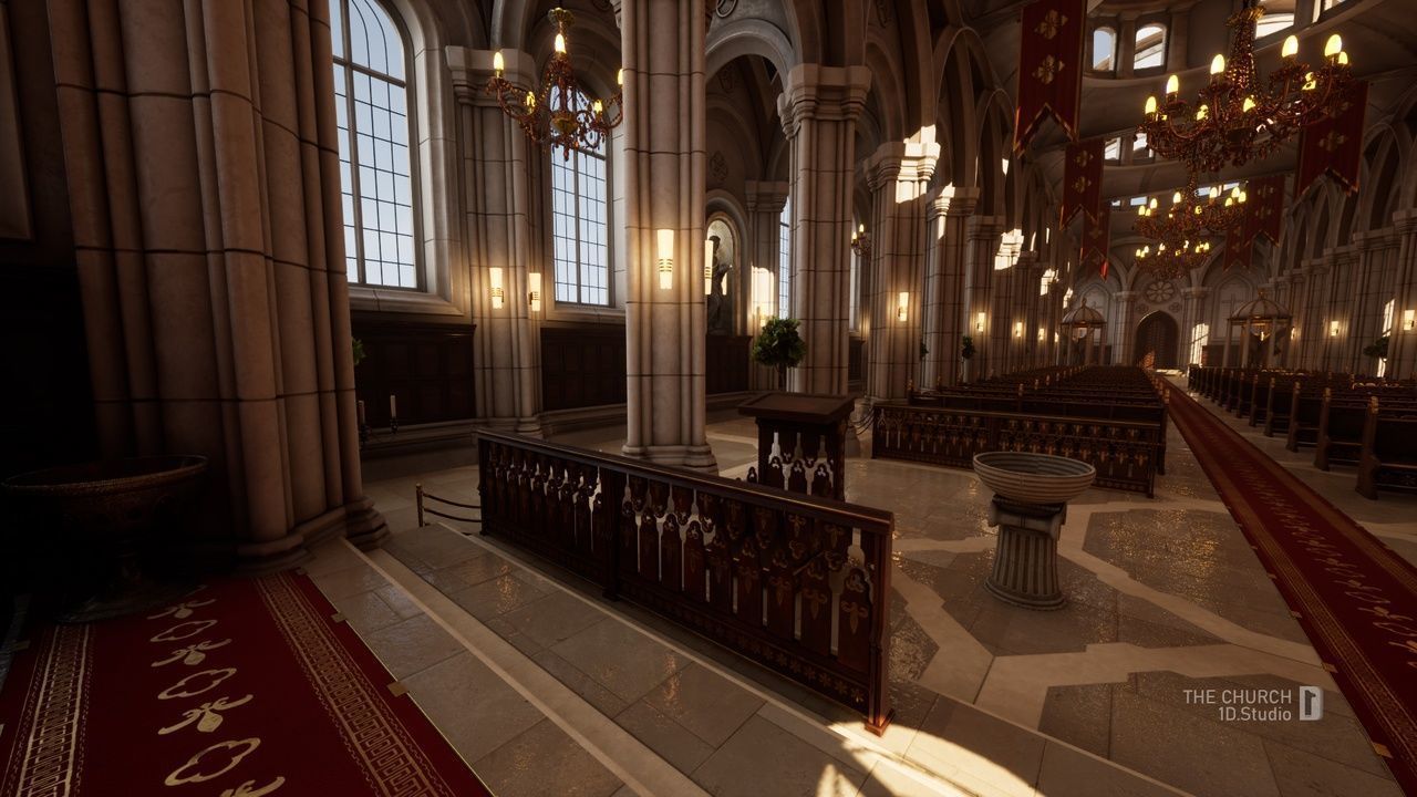The Church - Unreal Engine Project Low-poly 3D model_19