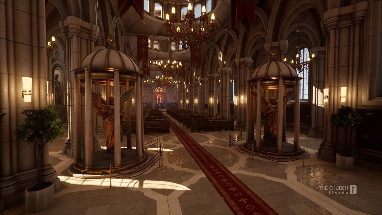 The Church - Unreal Engine Project Low-poly 3D model_14