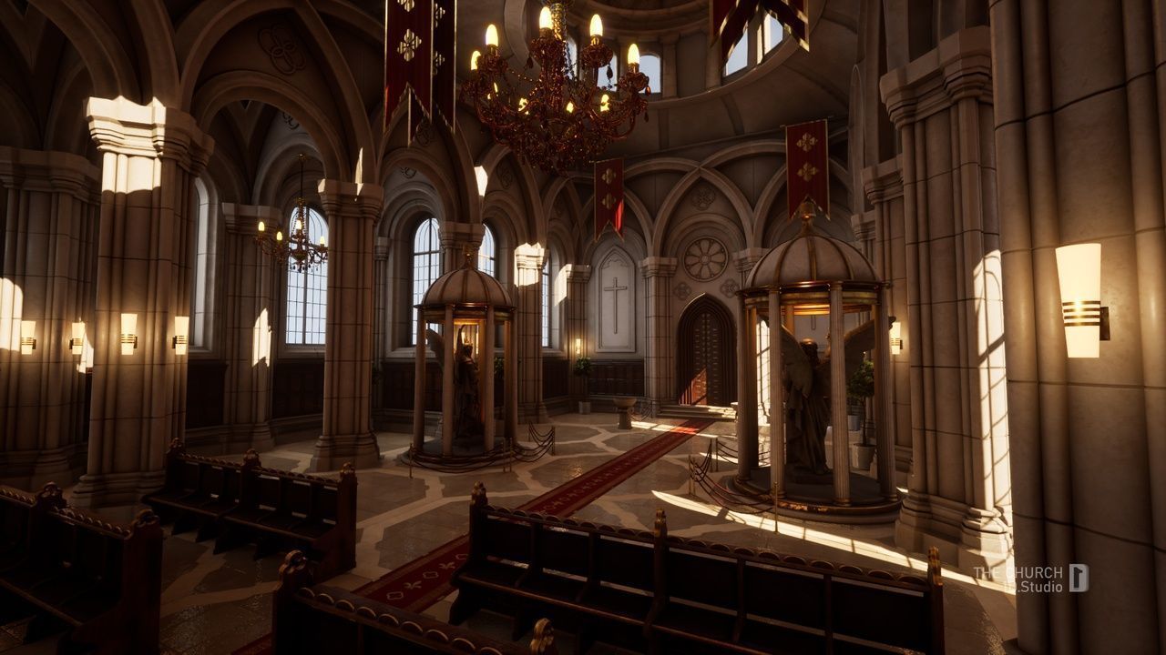 The Church - Unreal Engine Project Low-poly 3D model_17