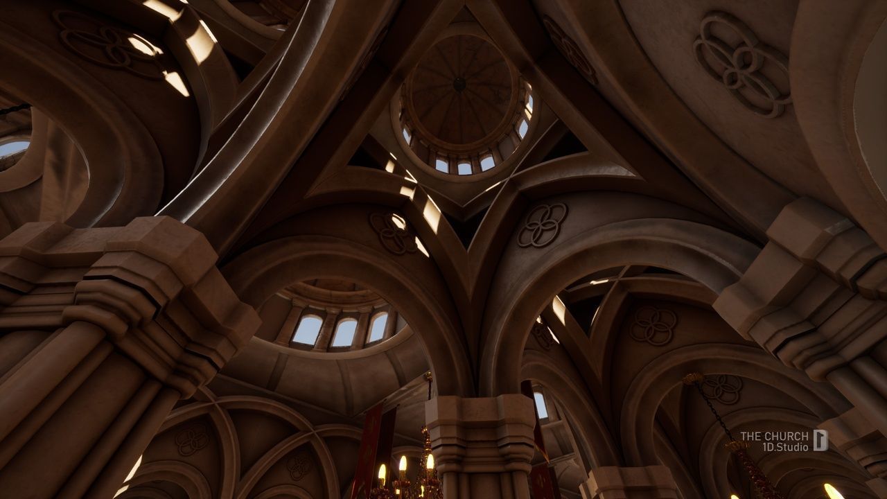The Church - Unreal Engine Project Low-poly 3D model_5
