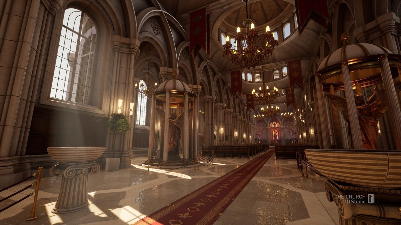The Church - Unreal Engine Project Low-poly 3D model_11