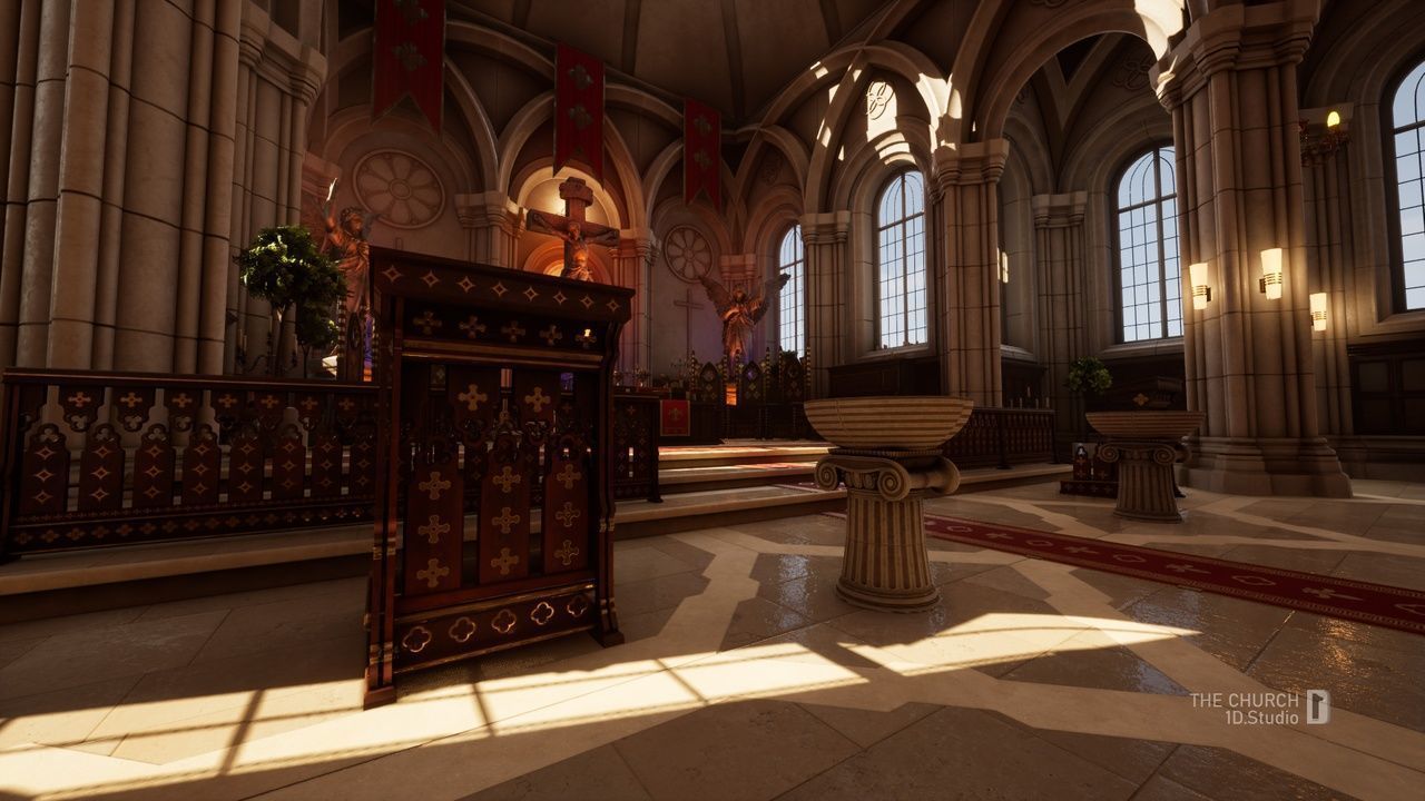The Church - Unreal Engine Project Low-poly 3D model_16
