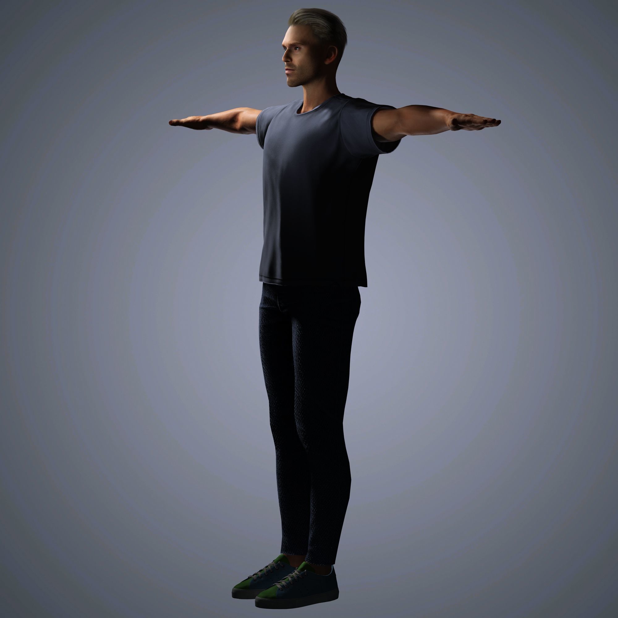 Richard Madden Character Low-poly 3D model_14
