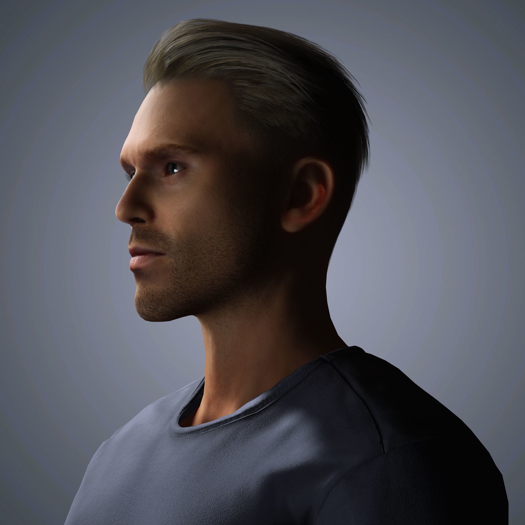 Richard Madden Character Low-poly 3D model_3