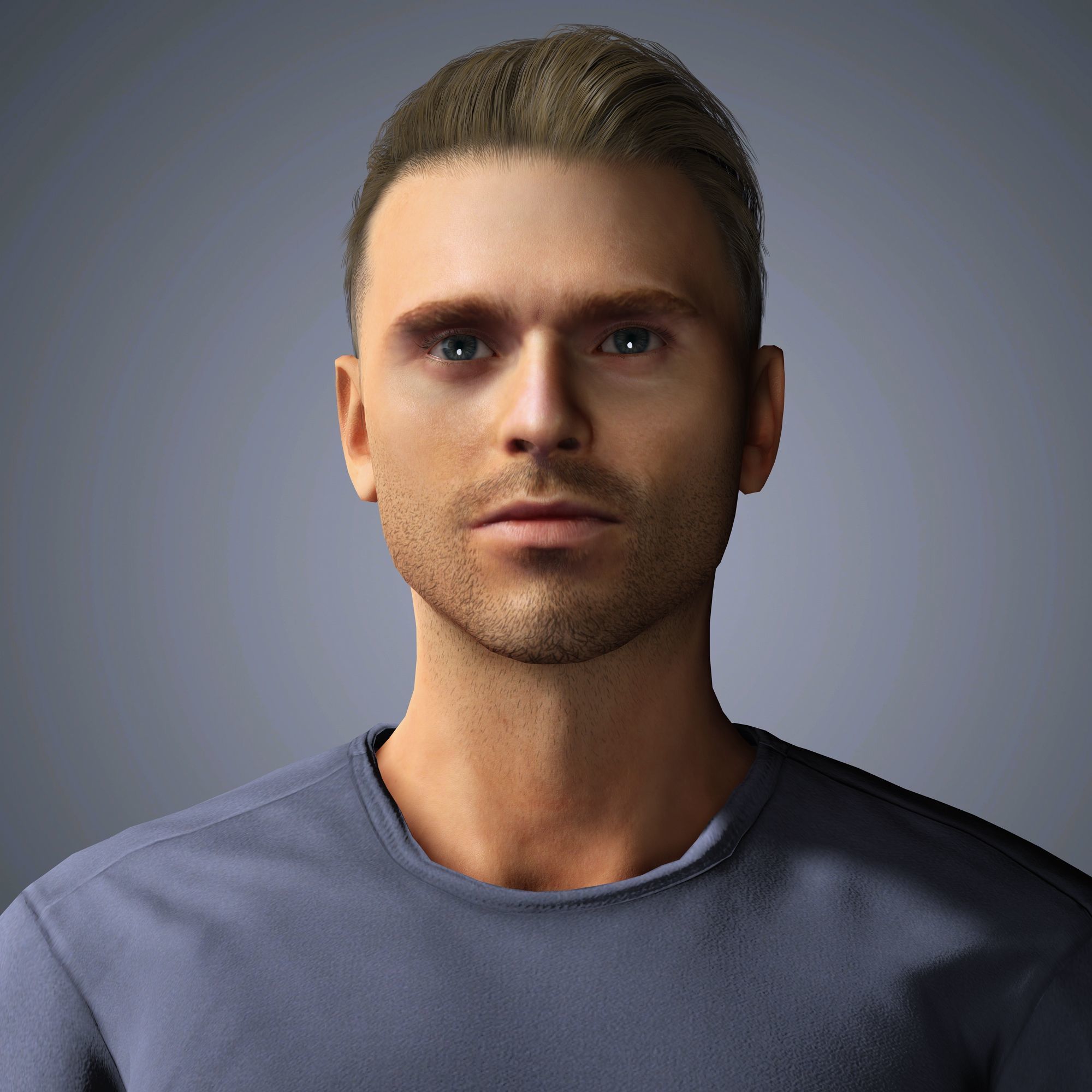 Richard Madden Character Low-poly 3D model_1