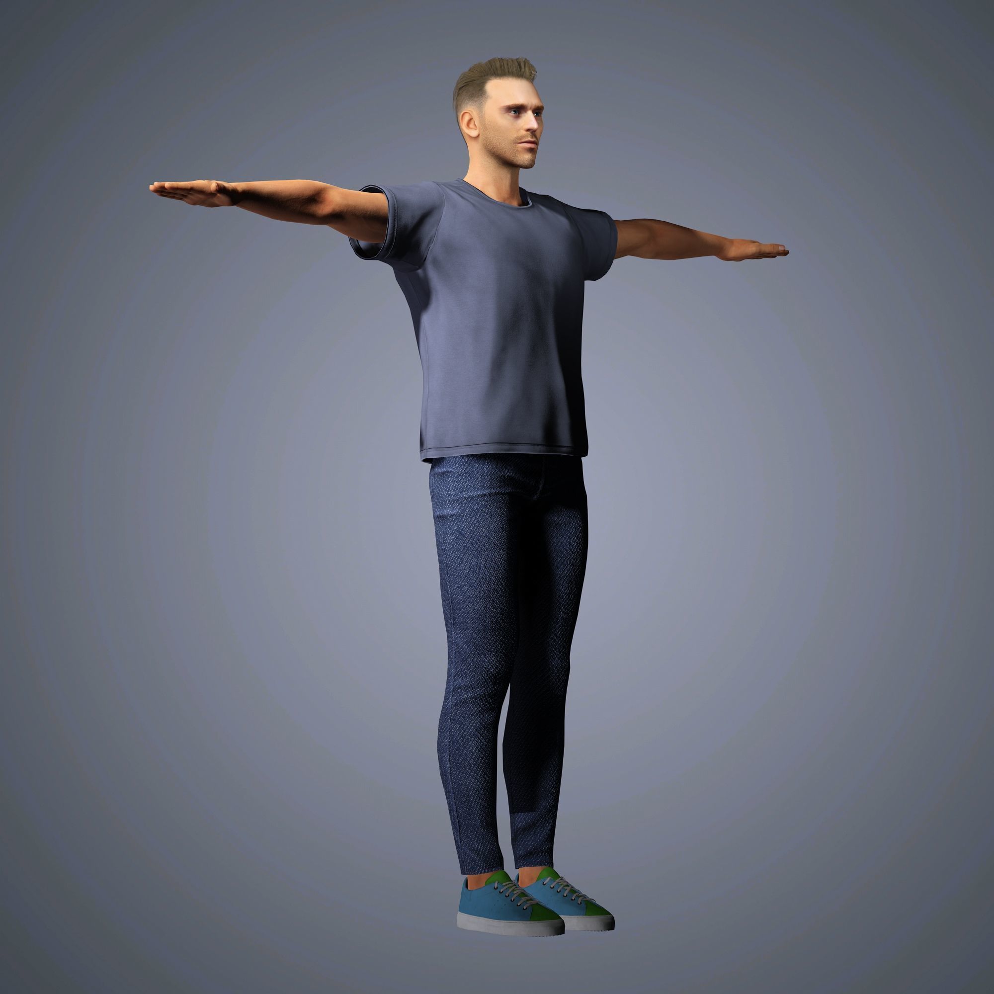 Richard Madden Character Low-poly 3D model_17