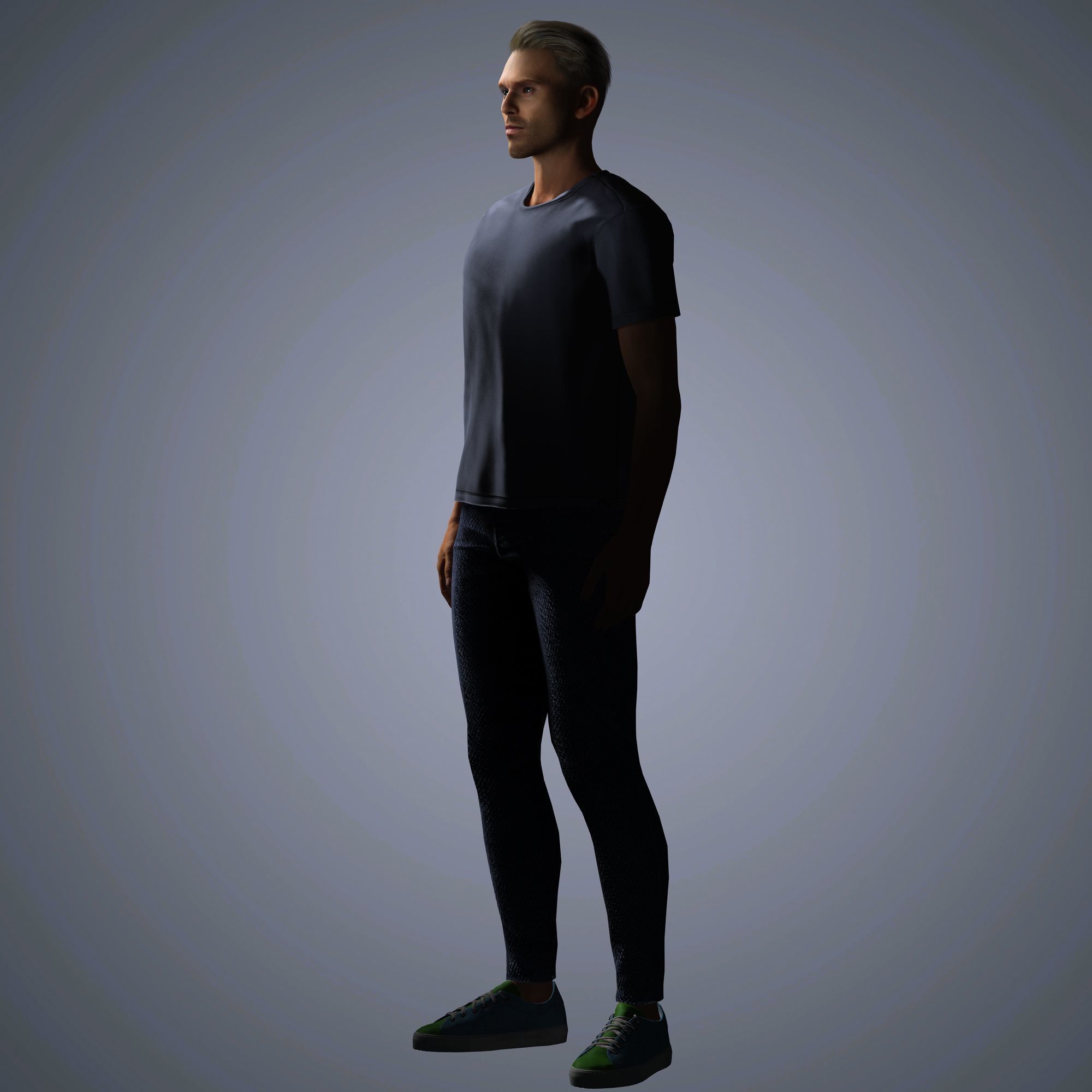 Richard Madden Character Low-poly 3D model_7