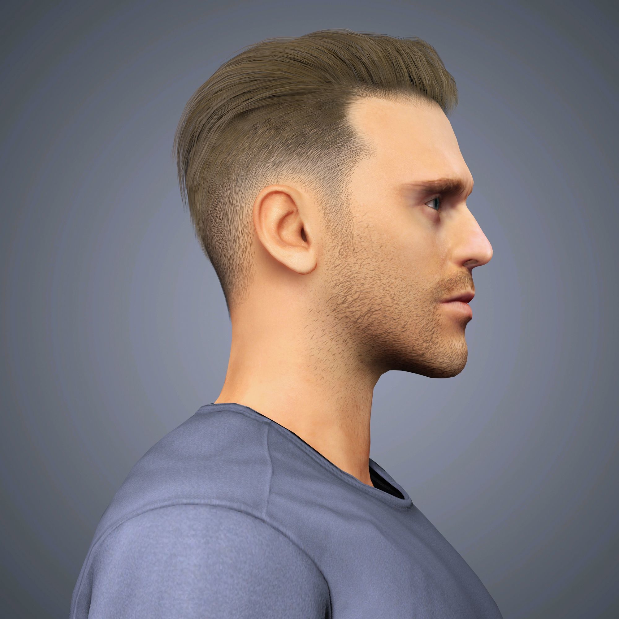 Richard Madden Character Low-poly 3D model_2