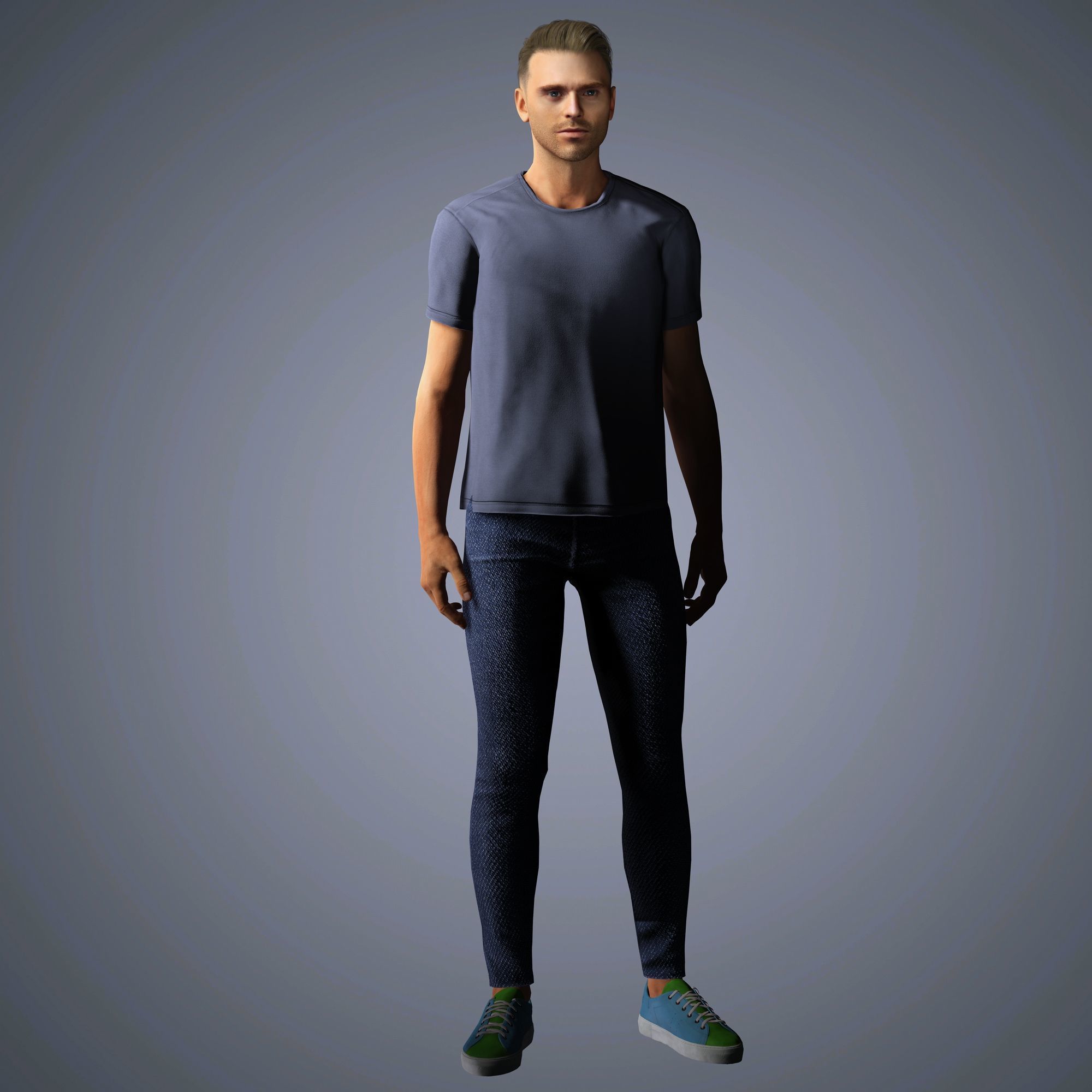 Richard Madden Character Low-poly 3D model_11