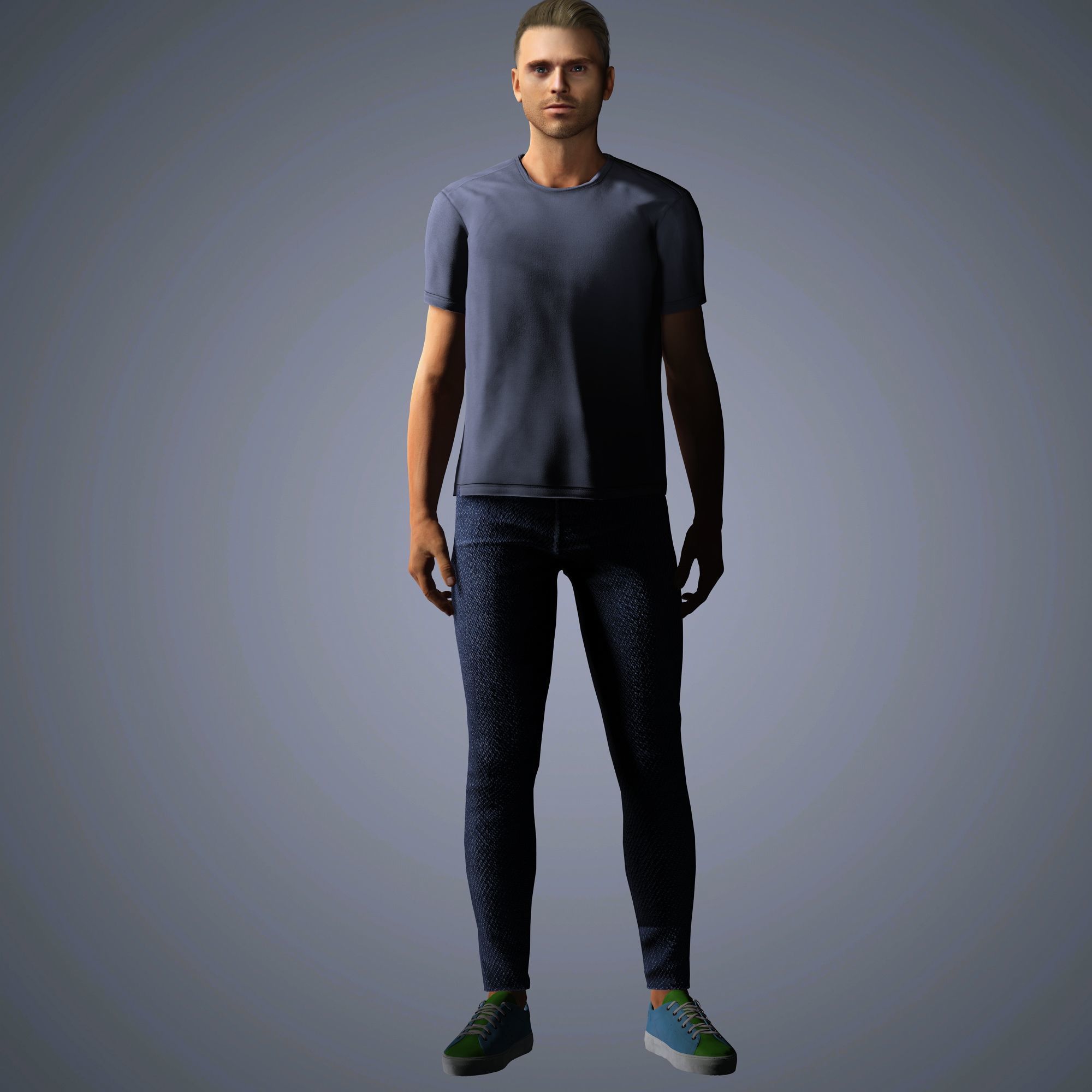 Richard Madden Character Low-poly 3D model_6