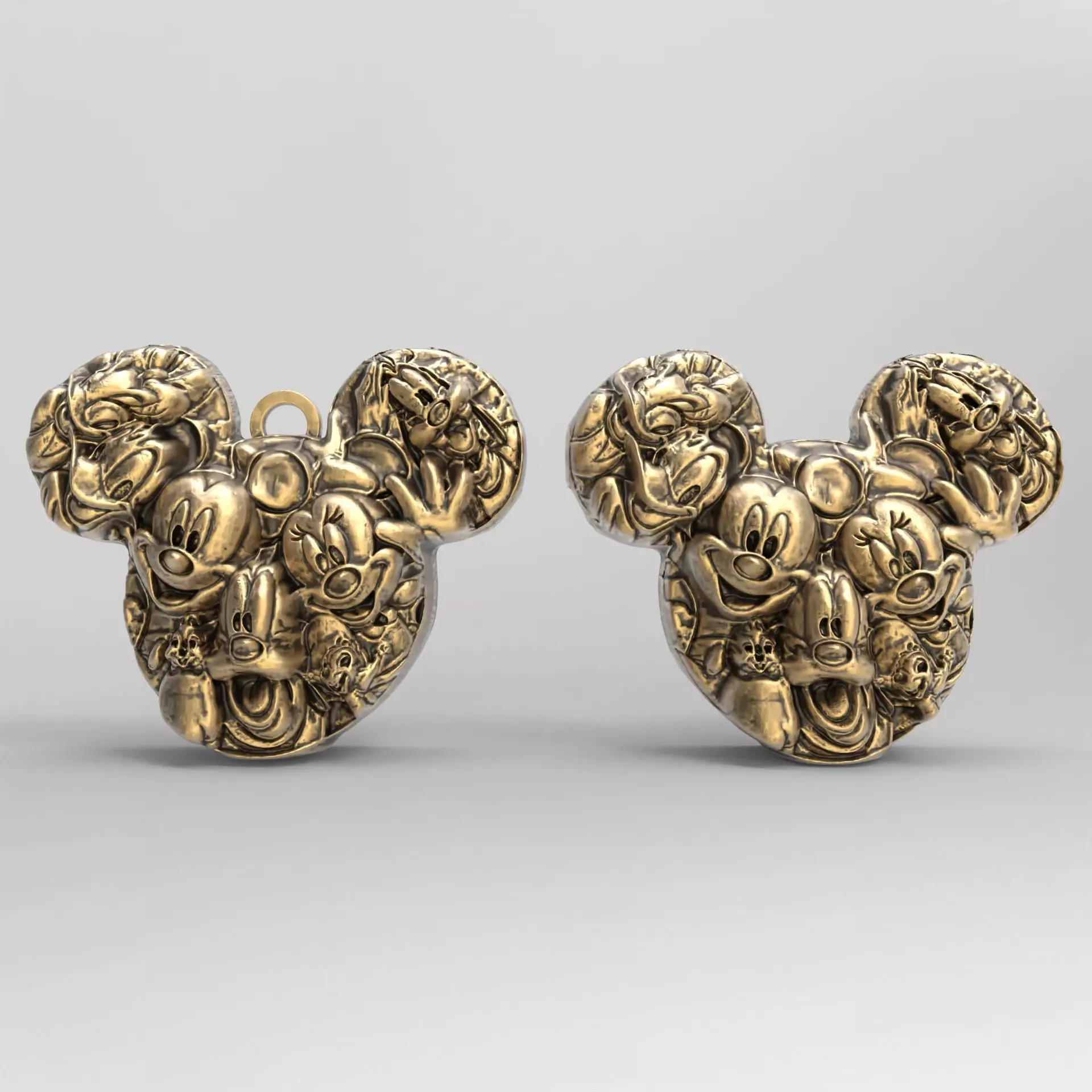 micky head pentant  3D print model_0