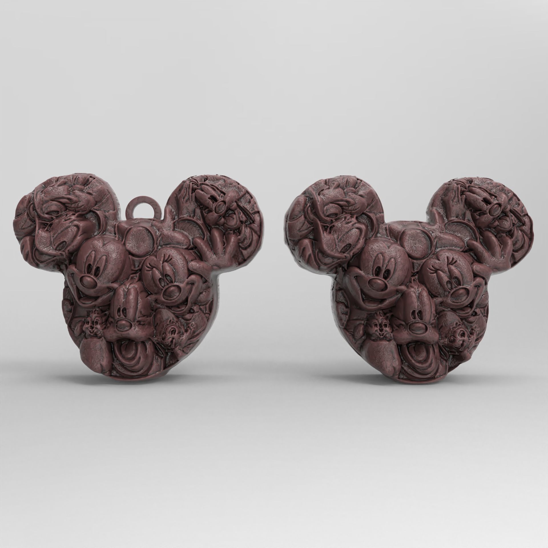 micky head pentant  3D print model_2