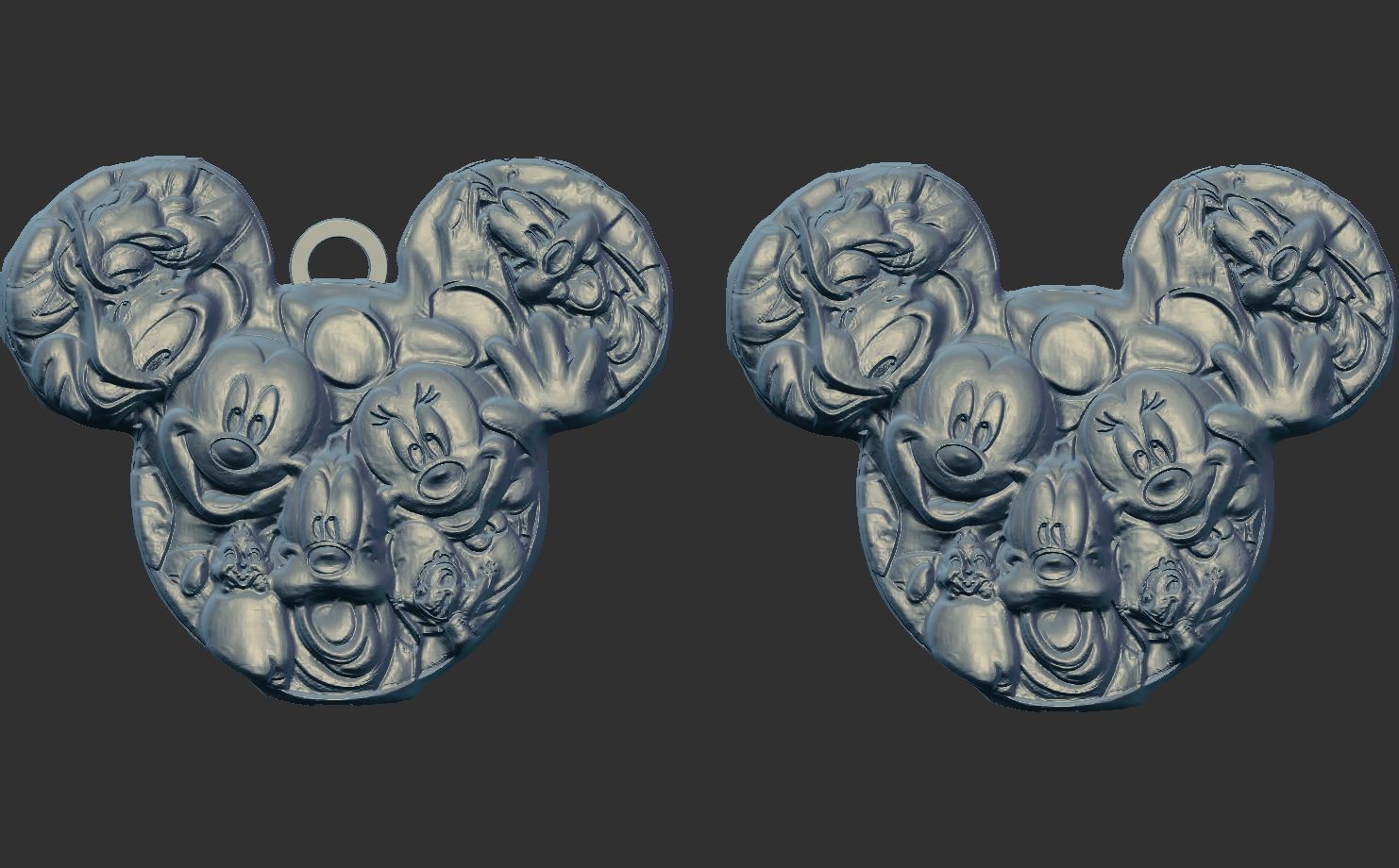 micky head pentant  3D print model_5
