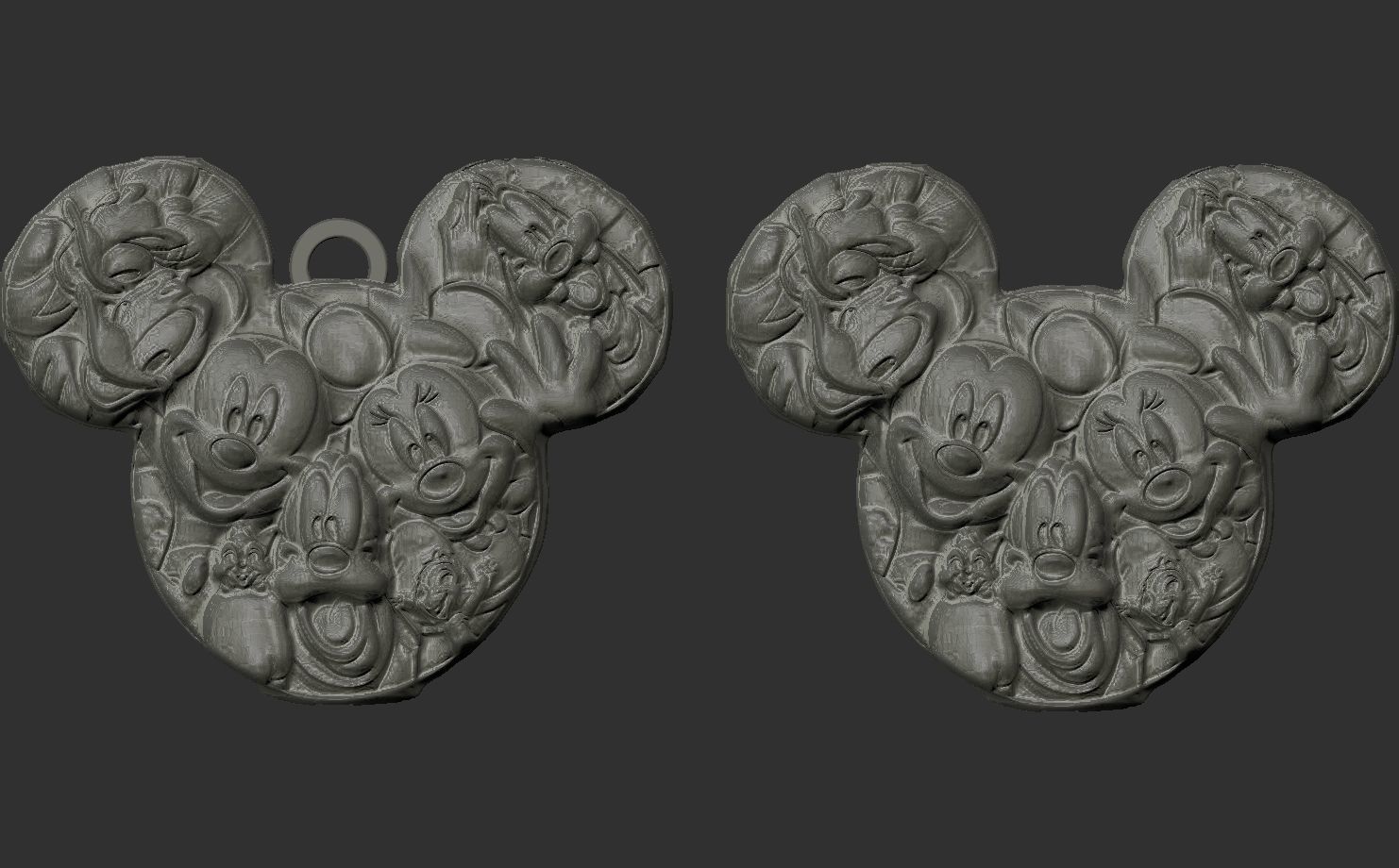 micky head pentant  3D print model_6