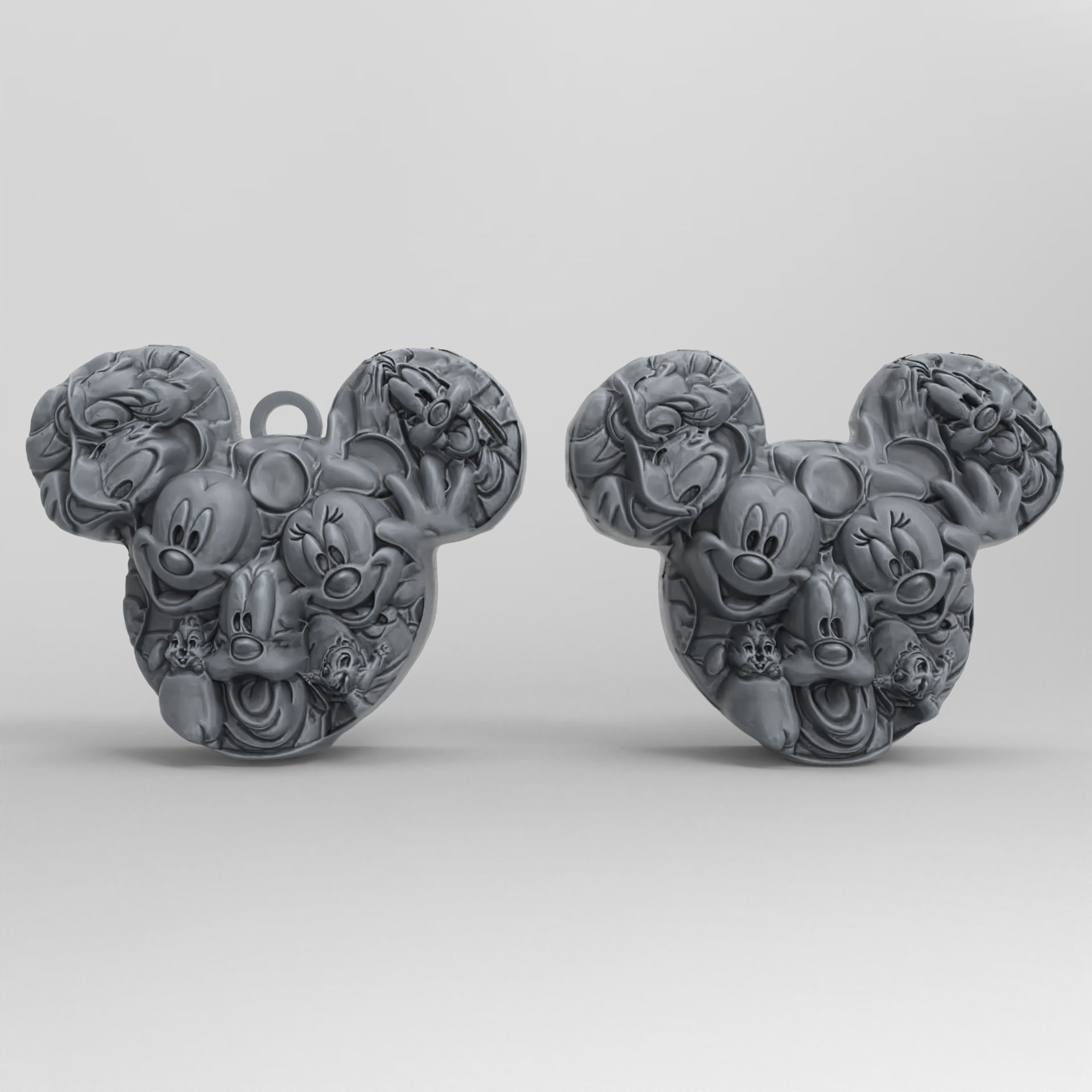 micky head pentant  3D print model_1