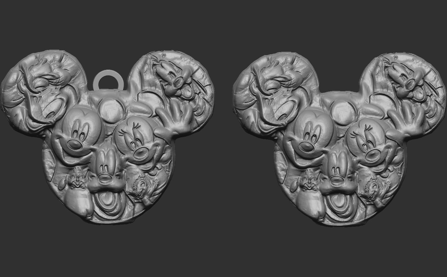 micky head pentant  3D print model_3