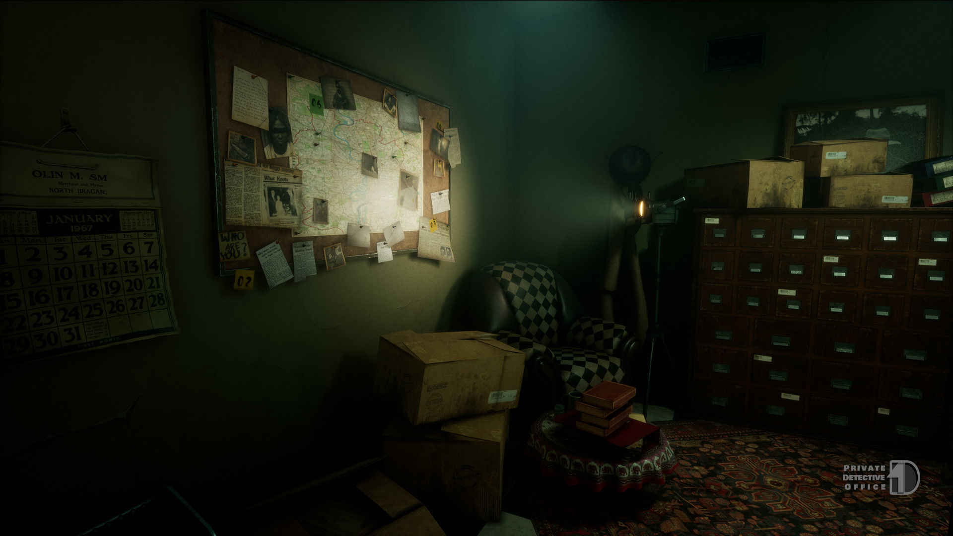 Private Detective Office - Unreal Engine Project Low-poly 3D model_15