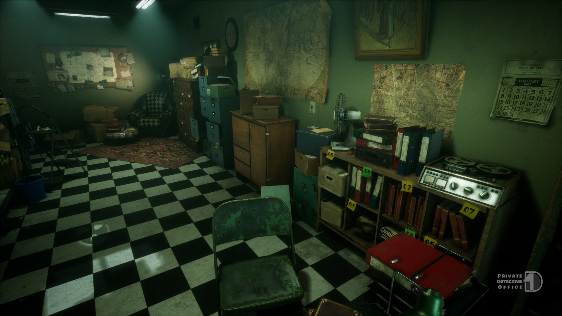 Private Detective Office - Unreal Engine Project Low-poly 3D model_19