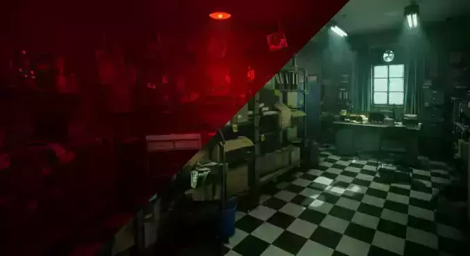Private Detective Office - Unreal Engine Project Low-poly 3D model