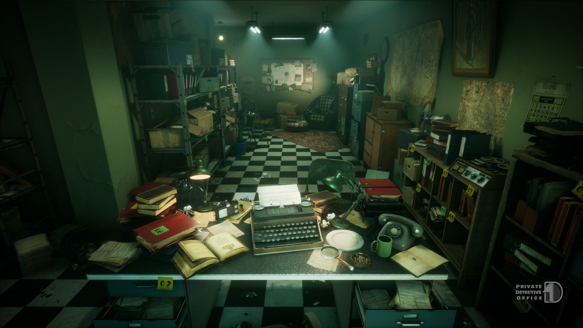 Private Detective Office - Unreal Engine Project Low-poly 3D model_11